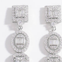 925 Sterling Silver Inlaid Zircon Earrings Trandify Deal