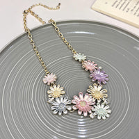 Alloy Rhinestone Daisy Necklace Trandify Deal