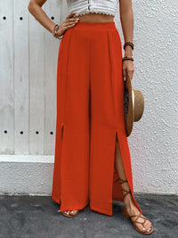 Slit Wide Leg Pants Trandify deal