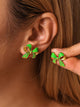 Stainless Steel Oil Drip Bow Stud Earrings Trandify Deal