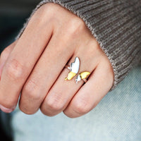 925 Sterling Silver Butterfly Ring Trandify Deal