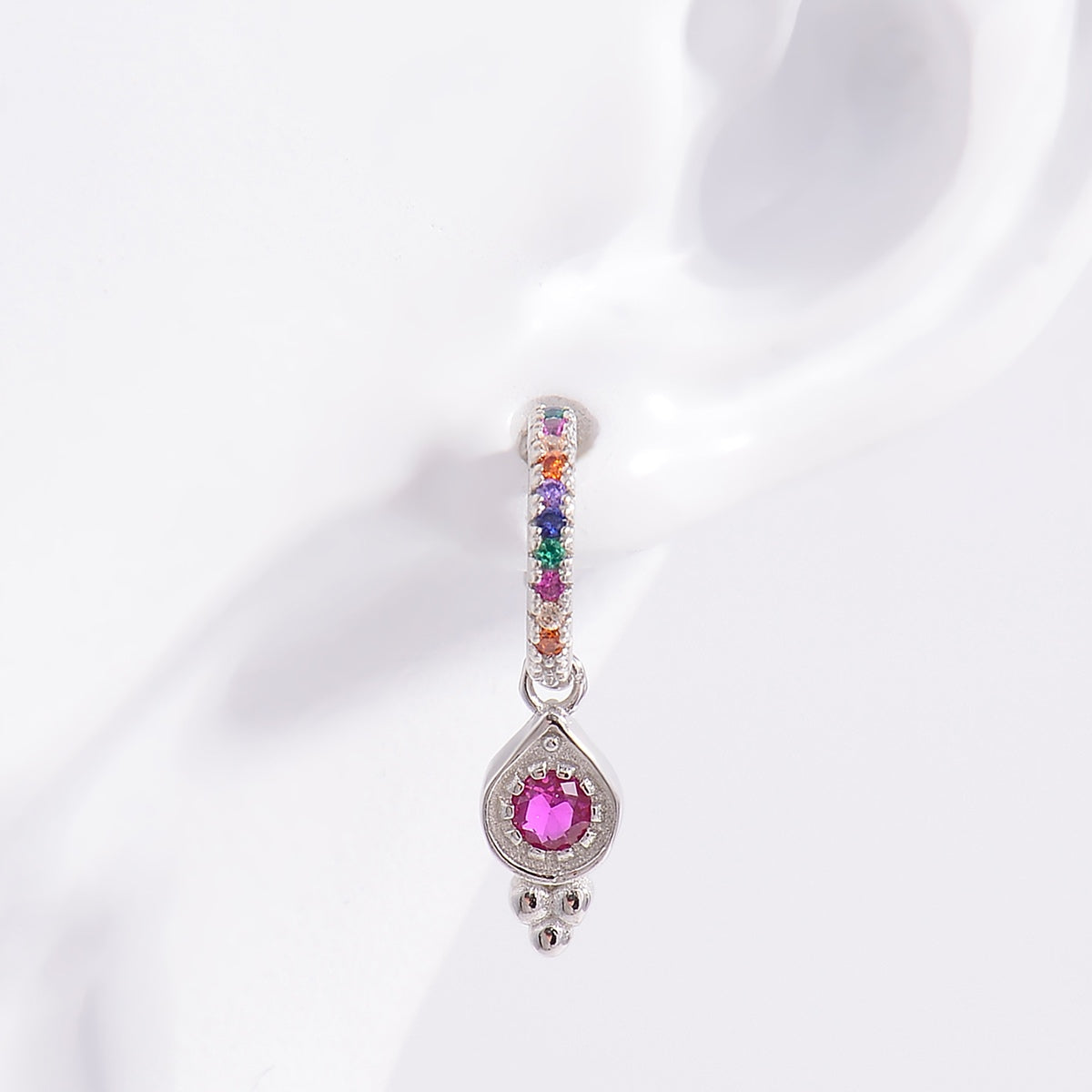 925 Sterling Silver Inlaid Zircon Earrings Trandify Deal
