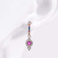 925 Sterling Silver Inlaid Zircon Earrings Trandify Deal