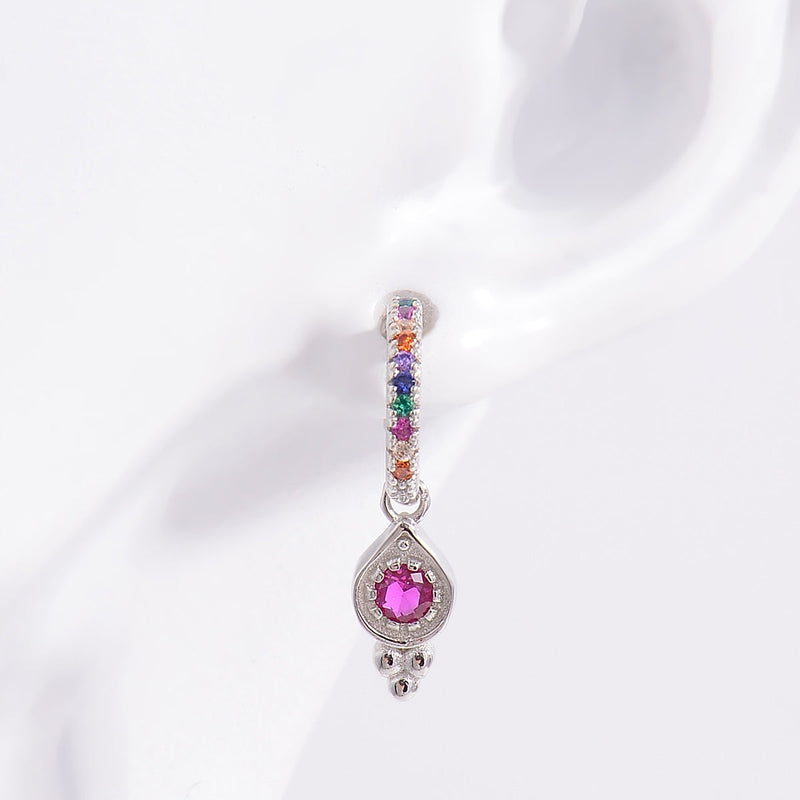 925 Sterling Silver Inlaid Zircon Earrings Trandify Deal