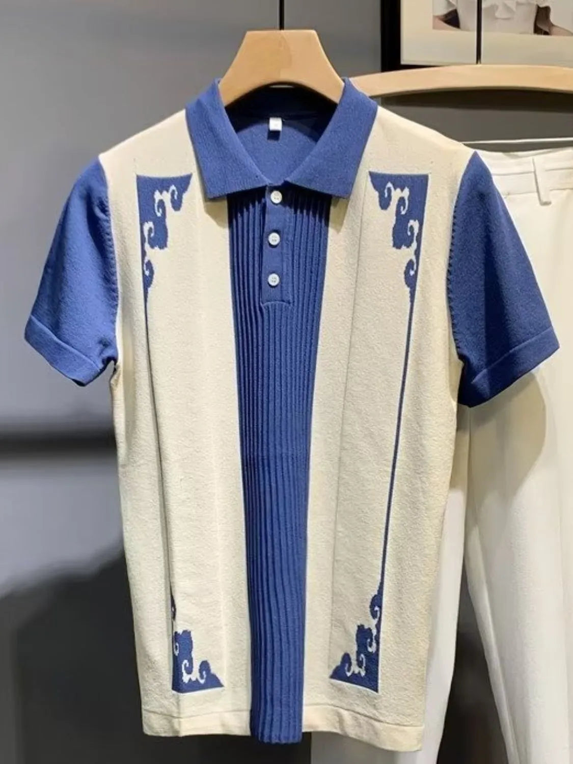 Men's Plus Size Color Block Polo Shirt – Regular Fit, Best Price in Cart