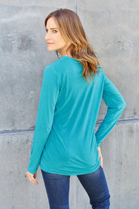 Basic Bae Full Size Round Neck Long Sleeve Top Trandify Deal