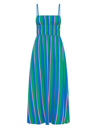 Floral spaghetti strap summer maxi dress for women – boho beach dress with side slit