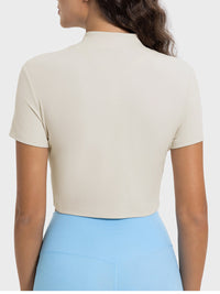 Millennia Quarter Zip Short Sleeve Active T-Shirt Trandify deal