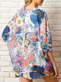 Open Front Half Sleeve Cover-Up Trandify deal