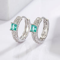 925 Sterling Silver Inlaid Zircon Earrings Trandify Deal