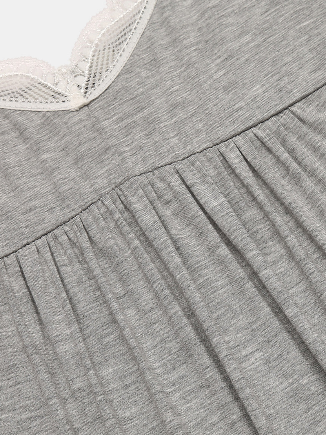 Lace Detail V-Neck Lounge Dress Trandify Deal
