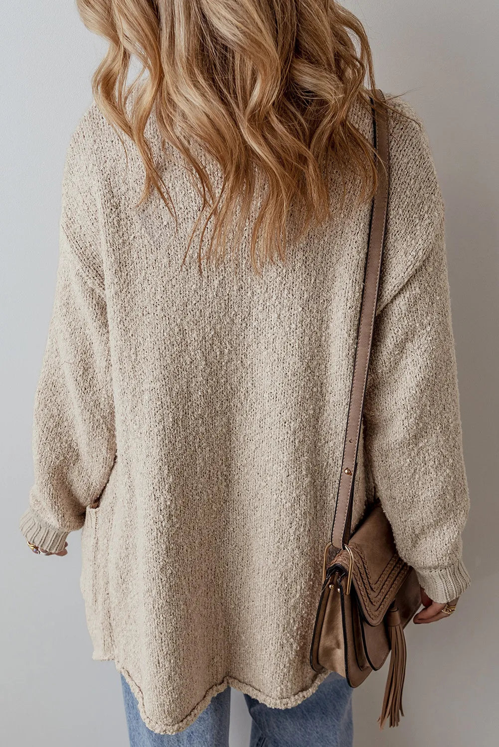 Pocketed Button Up Long Sleeve Cardigan Trandify Deal