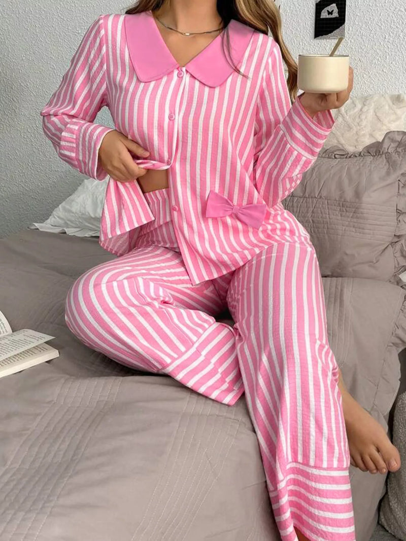 Women's Loungewear Set with Bow