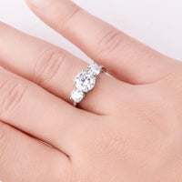 3 Carat Moissanite 925 Sterling Silver Ring Trandify Deal