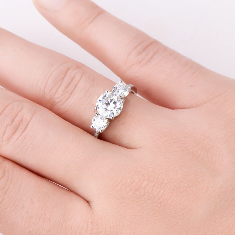3 Carat Moissanite 925 Sterling Silver Ring Trandify Deal