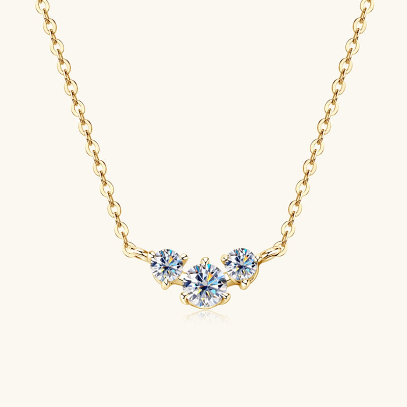 925 Sterling Silver Inlaid Moissanite Necklace Trandify Deal