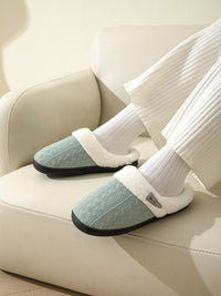 Horn Buckle Furry Texture Flat Slippers Trandify Deal