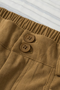 Half Elastic Waist Straight Pants Trandify Deal