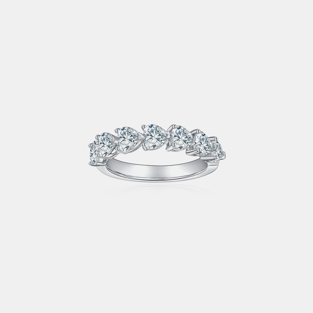 2.1 Carat 925 Sterling Silver Moissanite Heart Ring Trandify Deal