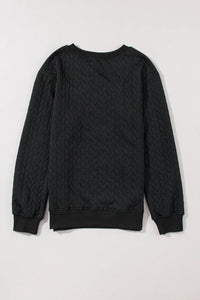 Full Size MERRY AND BRIGHT Cable Knit Pullover Sweatshirt Trandify Deal