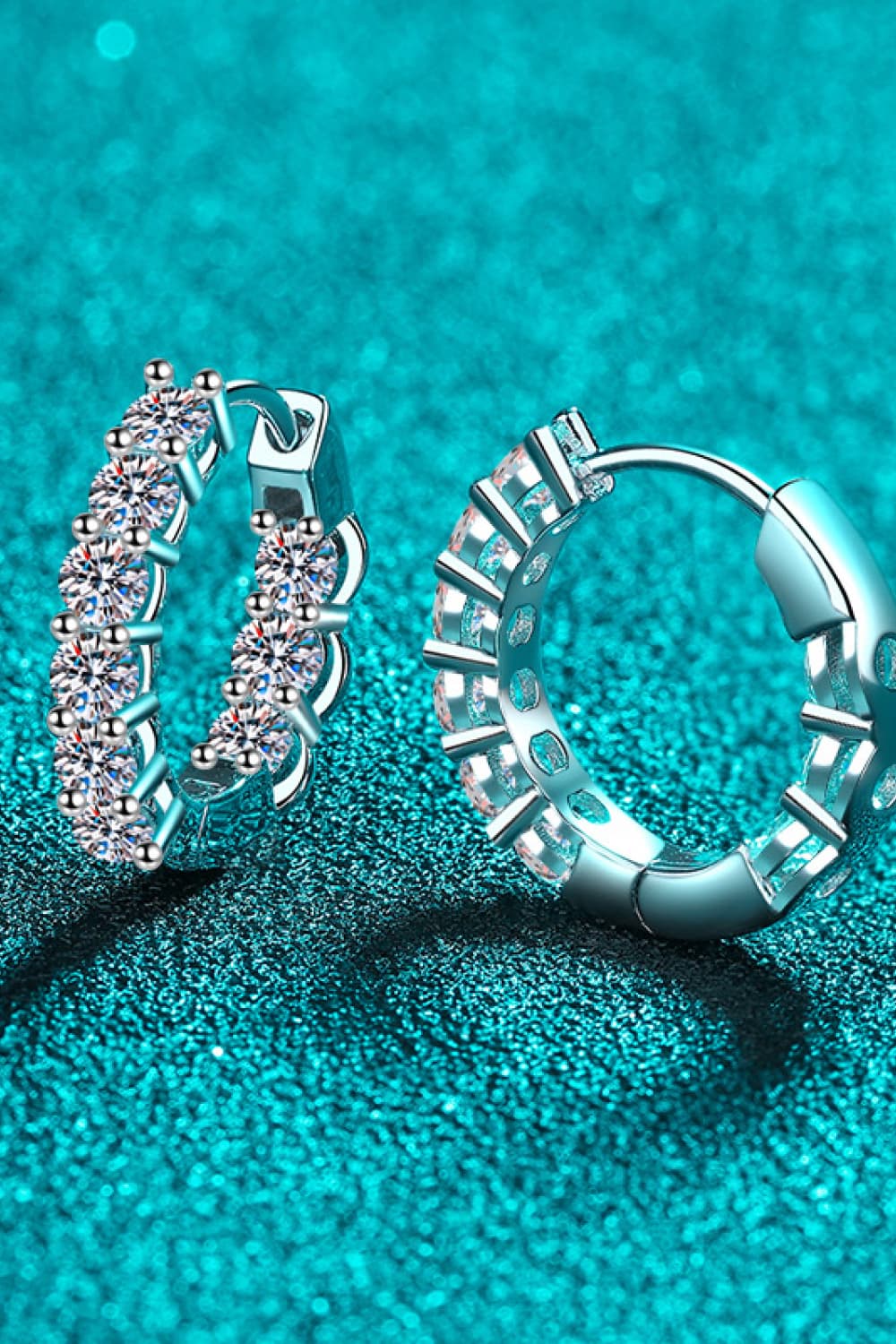 1.8 Carat Moissanite Hoop Earrings Trandify Deal