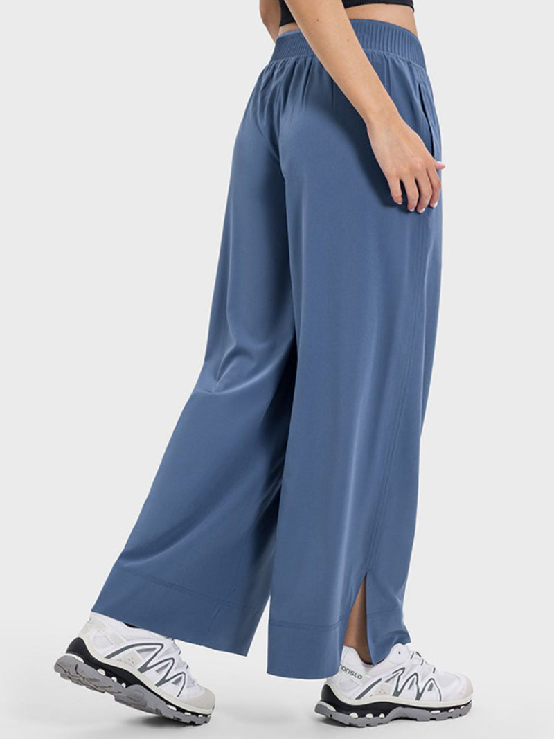Millennia Slit Wide Leg Active Pants Trandify deal