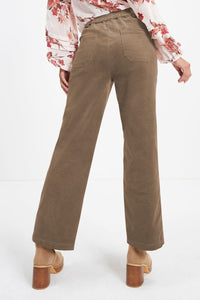 Half Elastic Waist Straight Pants Trandify Deal