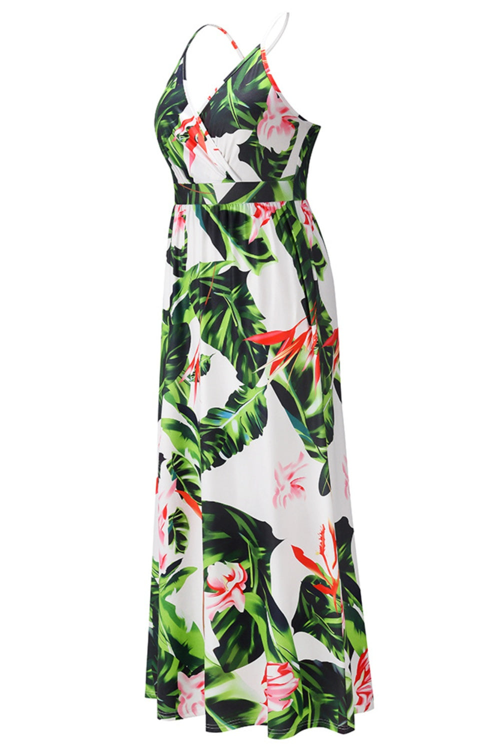 Crisscross Printed Surplice Cami Dress - Trandify Deal