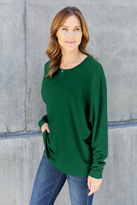 Double Take Full Size Round Neck Long Sleeve T-Shirt Trandify Deal
