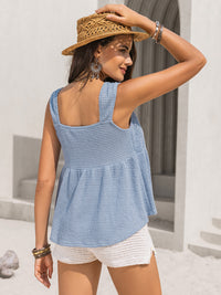 Textured Tied V-Neck Tank Trandify Deal