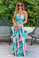Crisscross Printed Surplice Cami Dress - Trandify Deal