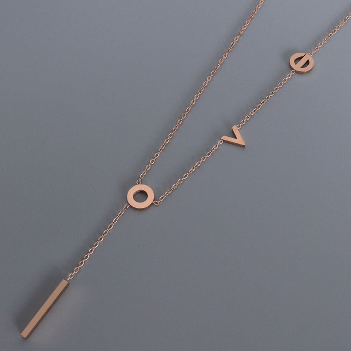 Titanium Steel Letter Necklace Trandify deal