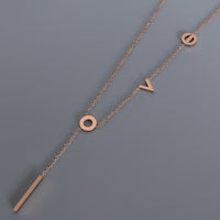 Titanium Steel Letter Necklace Trandify deal