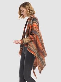 Angel Wings Tassel Striped Open Front Long Sleeve Cardigan Trandify Deal