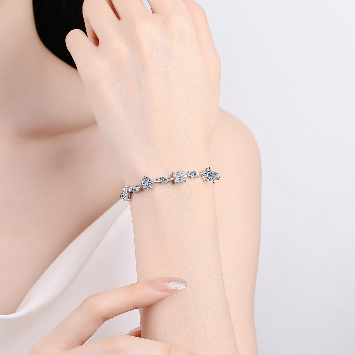 6.2 Carat Moissanite 925 Sterling Silver Bracelet Trandify Deal
