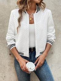 Zip Up Long Sleeve Jacket Trandify Deal