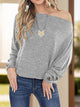 One Shoulder Long Sleeve T-Shirt Trandify Deal