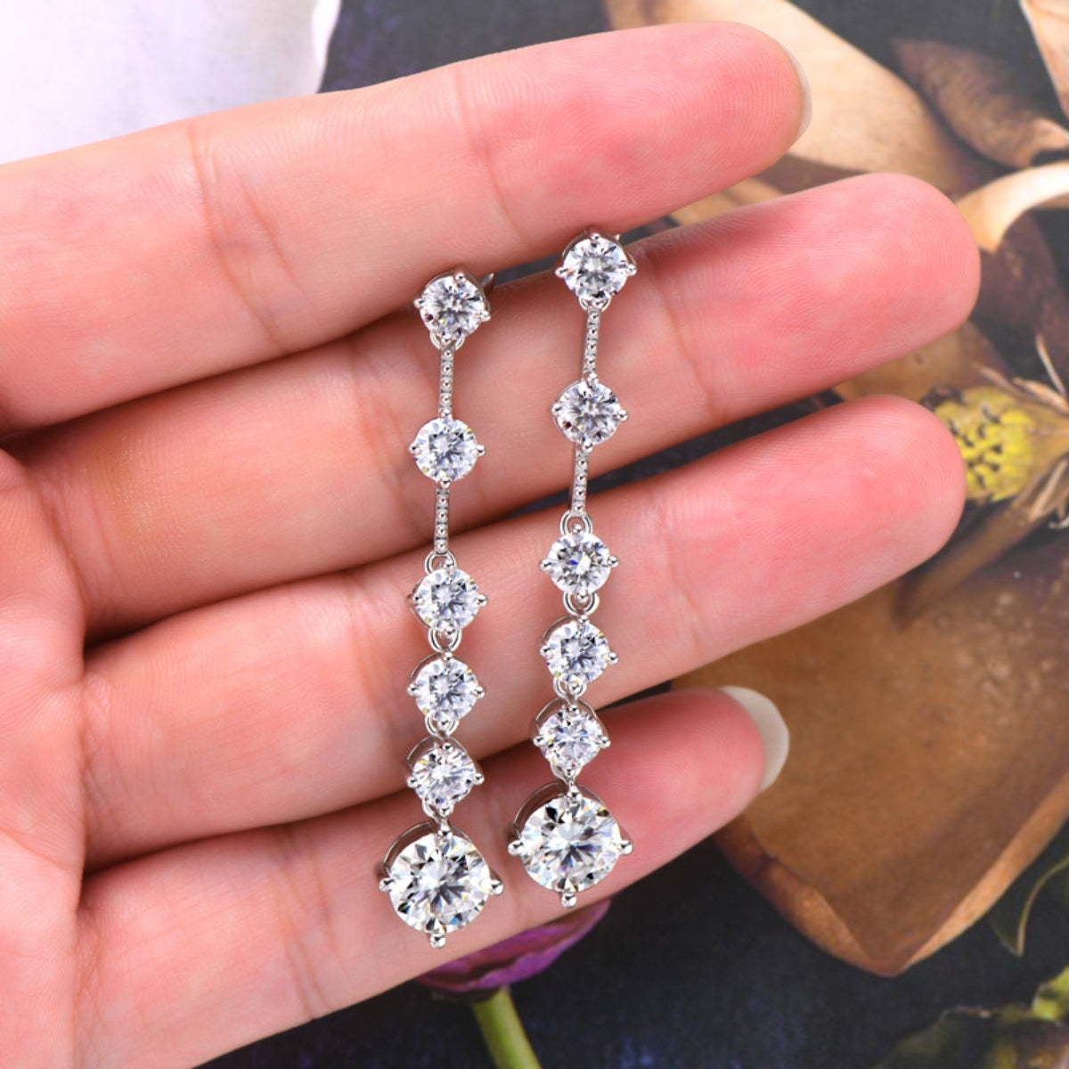 4 Carat Moissanite 925 Sterling Silver Earrings Trandify deal