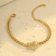 18K Gold Plated Rhinestone Chain Bracelet for Women