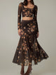 Floral Square Neck Top and Skirt Set for Women – Summer Boho Outfit