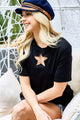 BiBi Star Cutout Short Sleeve T-Shirt Trandify deal