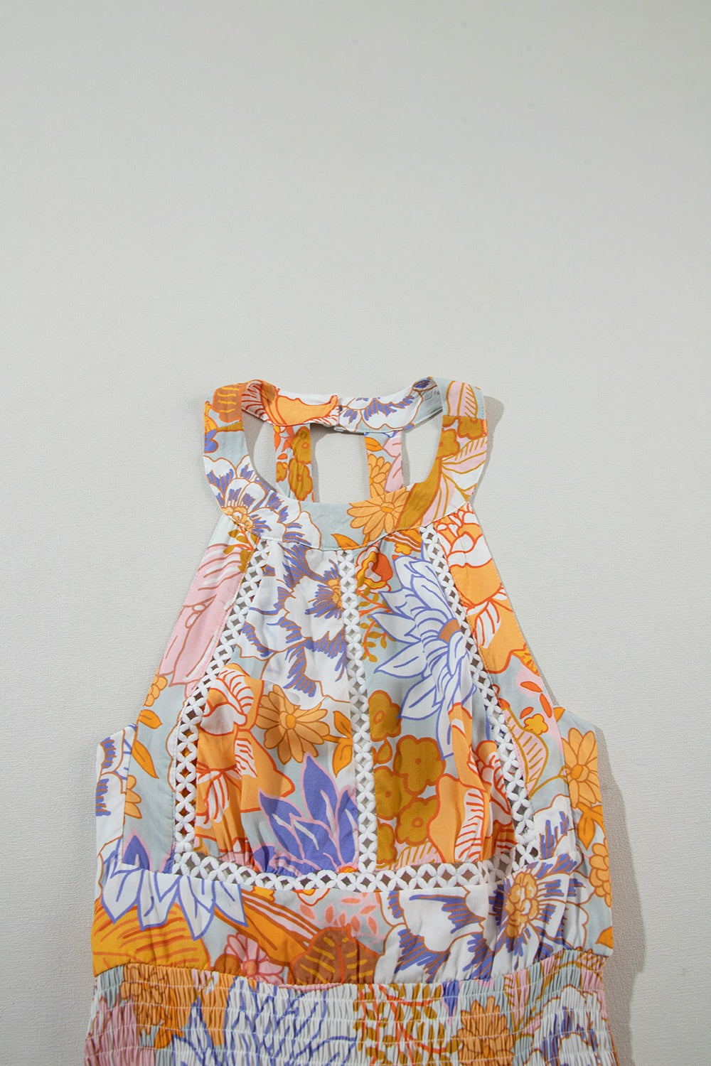 Tied Printed Grecian Sleeveless Maxi Dress Trandify Deal