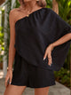 Fashionable One-Shoulder Jumpsuit – Beach & Outing Outfit