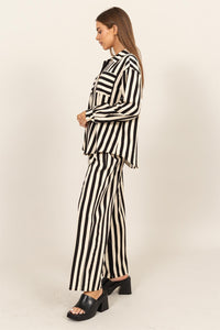 HYFVE Striped Button Up Shirt and Pants Set Trandify Deal