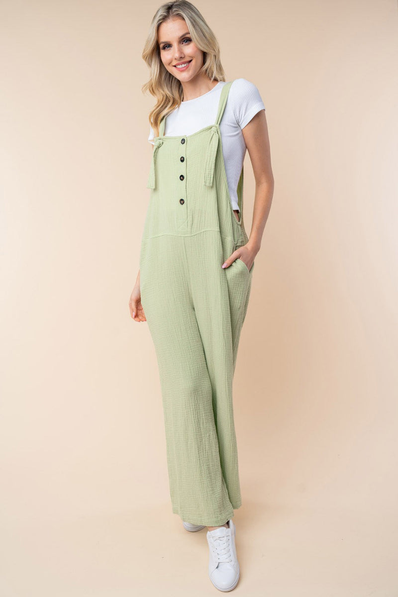 White Birch Texture Sleeveless Wide Leg Jumpsuit for Women – Trendy Summer Outfit – TrandifyDeal