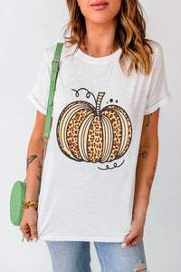 Pumpkin Round Neck Short Sleeve T-Shirt - Trandify Deal
