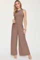 Basic Bae Full Size Ribbed Tank and Wide Leg Pants Set Trandify Deal