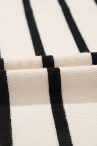 Striped Button Up Round Neck Cardigan Trandify Deal