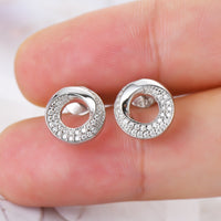 925 Sterling Silver Inlaid Moissanite Stud Earrings Trandify deal