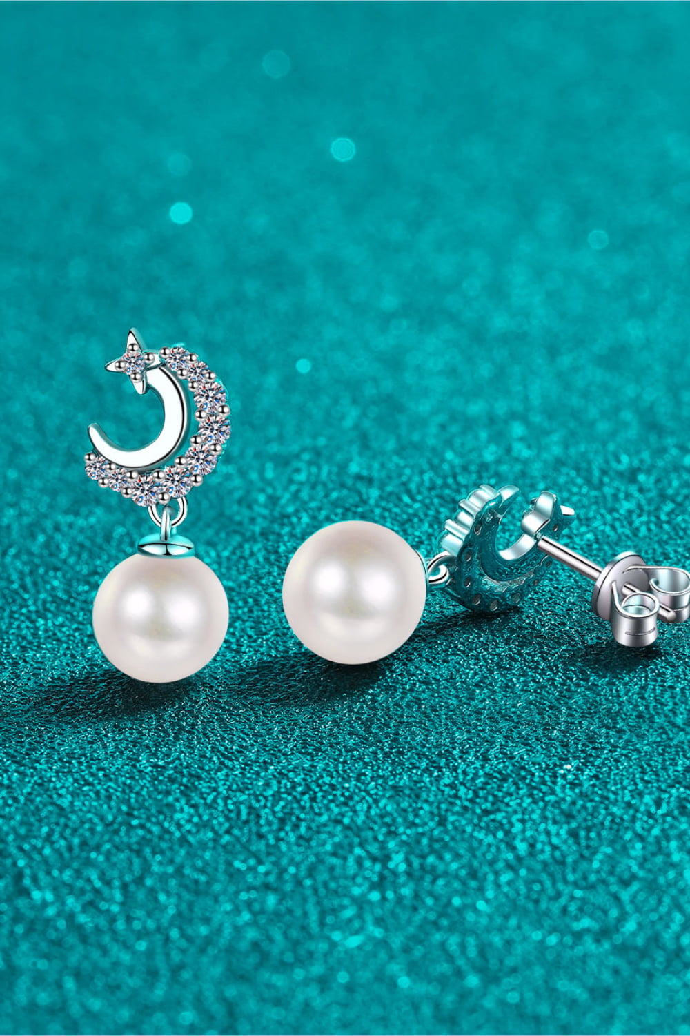 Moissanite Pearl Drop Earrings Trandify Deal